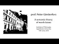A semantic theory of word classes - Peter Gardenfors