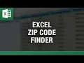 Excel Zip Code Finder