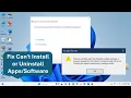 Fix Can t Install or Uninstall on Windows PC Easy Step by Step Guide