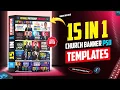 15 in 1 Church Banner PSD Templates - Editable for Designers Printshops
