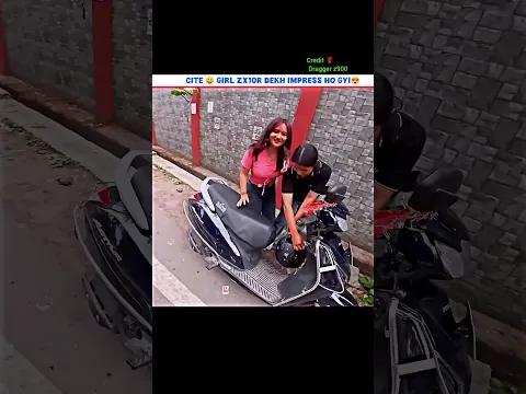 cite 😀 girl zx10r dekh impress ho gyi🥺 | #shorts