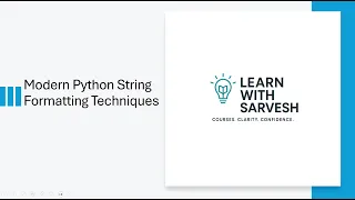 Modern Python String Formatting Techniques
