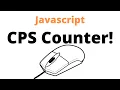 Making a CPS Counter in Javascript