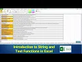 Introduction to String and Text Functions in Excel LEN LEFT RIGHT UPPER LOWER FIND SEARCH etc