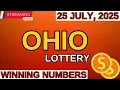 Ohio Midday Lottery Results For - 25 Jul 2025