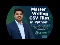 Master Writing Data to CSV Files in Python Write and Log Data Easily Python for Generative AI