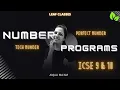 NUMBER PROGRAMS TECH NUMBER PERFECT NUMBER ICSE 9 10 Anjali Ma am