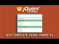 Autocomplete Input using jQuery UI