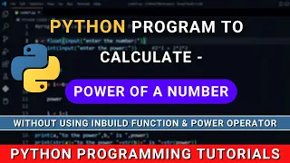 Program to calculate the Power of a Number Python Programming tutorials