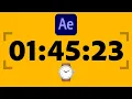 After Effects Timer Tutorial Hours Minutes and Seconds