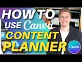 How to use Canva Content Planner Create Schedule Publish Content with Canva
