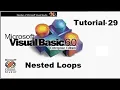Nested loops in visual basic programming Tutorial 29
