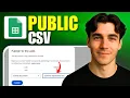 How To Create A Public CSV Link In Google Sheets For WordPress Import Tutorial 2026