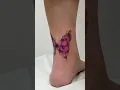Flower wing butterfly on ankle