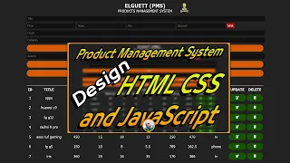Product Management System HTML CSS and JavaScript