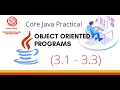 Object Oriented Java Programs YCMOU SYBCA Core Java Practical 3 1 to 3 3