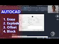 5 - Autocad Tutorial How to Use Erase Explode Offset and Block Command in Autocad 2020 You Tith
