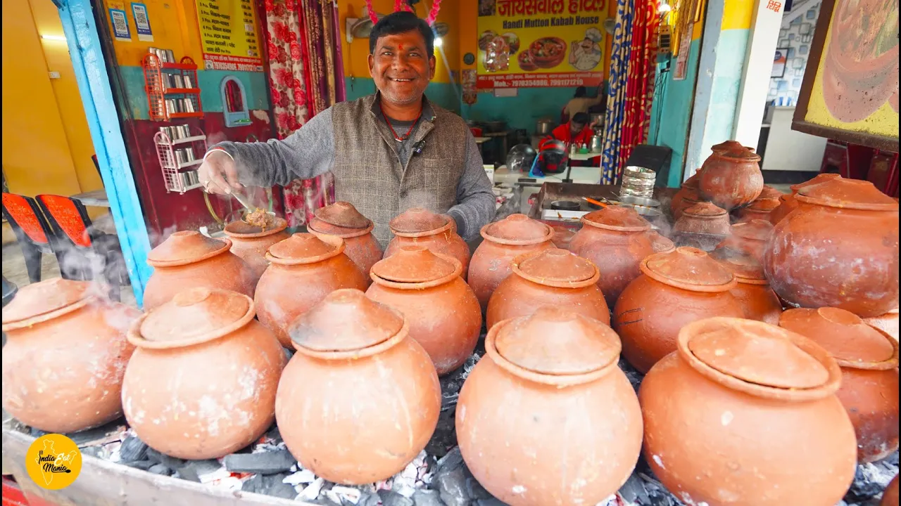 Jharkhand First & Best Jaiswal Handi Mutton Making 100 Kg Daily Rs. 150/- Only l Ranchi Street Food