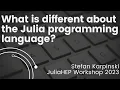 What is Different About the Julia Programming Language Stefan Karpinski JuliaHEP 2023