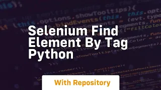 selenium find element by tag python