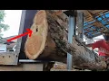 Download Lagu From ugly,hollow material to valuable || Sawing teak logs from the deepest forest