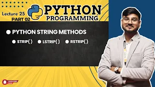 strip function in Python lstrip and rstrip in Python How to use it