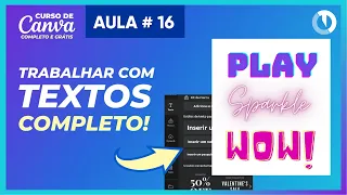 Aulão sobre como trabalhar com textos no Canva
