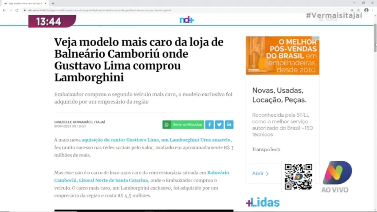 Gustavo Lima comprou carro que é uma verdadeira fortuna