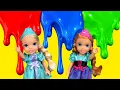 Slime prank Elsa Anna toddlers - fun