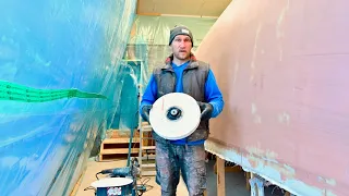 New Improved Sanding Method For Our Boat Build – Ep. 384 RAN Sailing