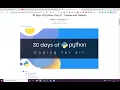 week-7 Object Oriented Programming Dictionary JSON Web Scrapping