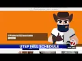 UTEP releases fall schedule with most going online