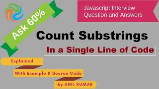 Javascript Interview How to count sub strings using only a single line of code
