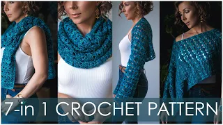 How to Crochet 7-in-1 Trade Winds Wrap for Beginners Easy and Customizable