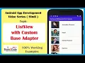 Create Custom ListView with BaseAdapter in Android Using Java Hindi Custom ListView with Images