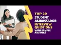 Student Ambassador Interview Questions and Answers for 2026