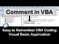 How to Insert Comment in VBA Coding VBA Tutorial By Rohit Narang