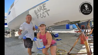 PAINT! Did someone say paint! Epoxy Barrier Coat Application (with S2 E75 Barefoot Sail and Dive)