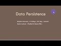 Data Persistence