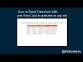 How to Read Data from XML and Bind Data to Gridview in asp net Asp Net C