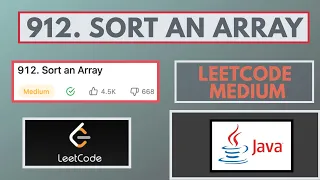 Leetcode 912 Sort an Array Medium Java Solution Counting Sort