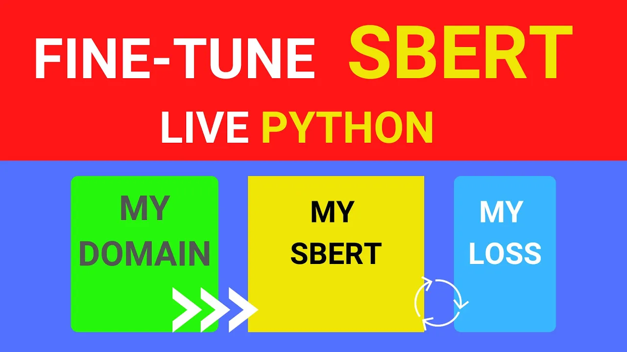 Python Tutorial to Fine-tune SBERT BI-Encoder w/ my Domain-specific Training Dataset (SBERT Ep 39)