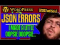 WordPress Plugin ShortCode JSON Errors - How To Fix Them