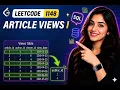 SQL Interview Questions LeetCode Article Views I BigQuery