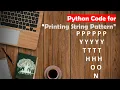 Learn Python in Tamil How to print Pattern With Strings GURUKULA TAMIL