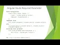 Angular Route Required Parameter