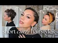 3 CURLY PIXIE HAIRSTYLES to try for your short curls or big chop TUTORIALS included