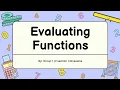 Evaluating Functions General Mathematics
