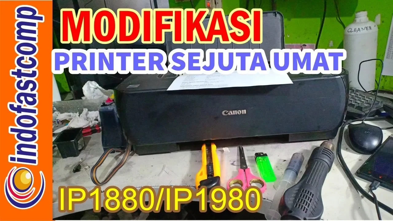 Canon Printer pixma  Ip 1980 cara Mengatasi Ink absorber full. 