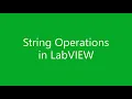 Simple String Operations in LabVIEW